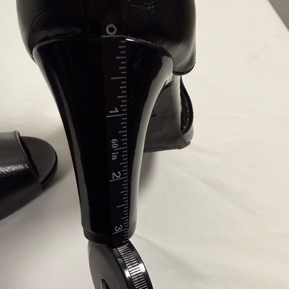 Life Stride Carla Shoes Size 8M Black Peep-Toe Heels - Picture 6 of 7